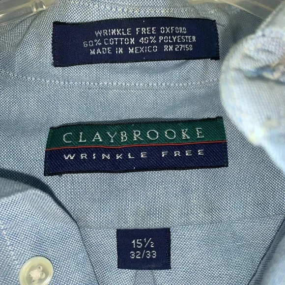 Claybrooke dress shirt light blue pocket long sleeve - Picture 2 of 2